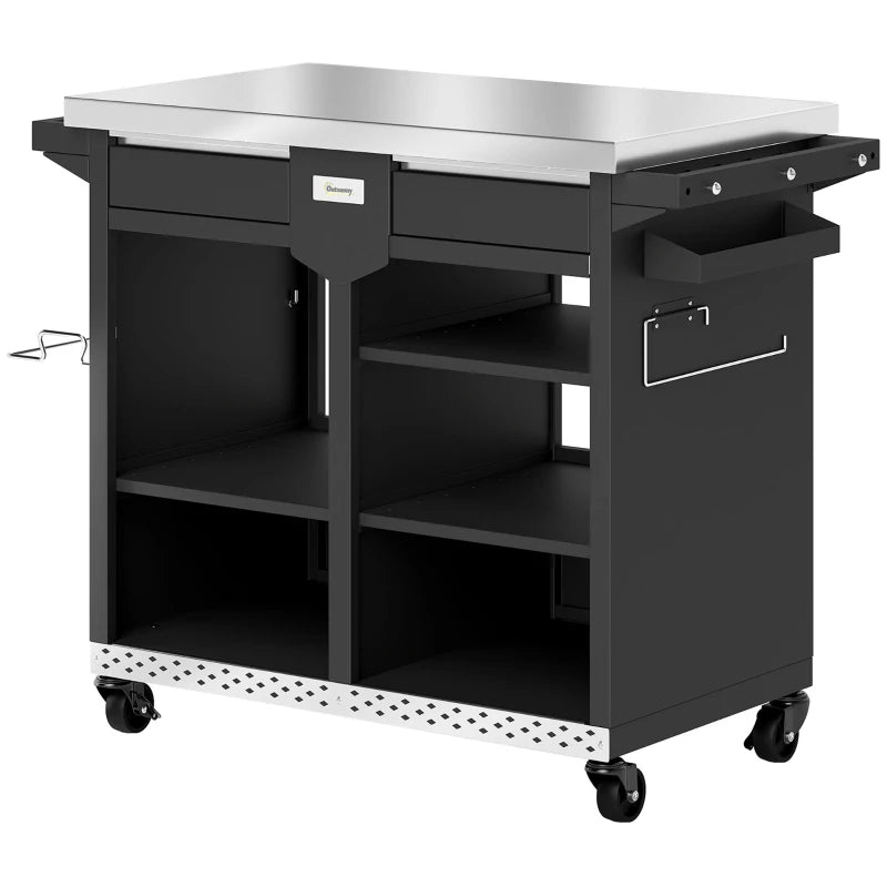 Grillwagen Grilltisch Arbeitsfläche Schrank Grill Outdoor