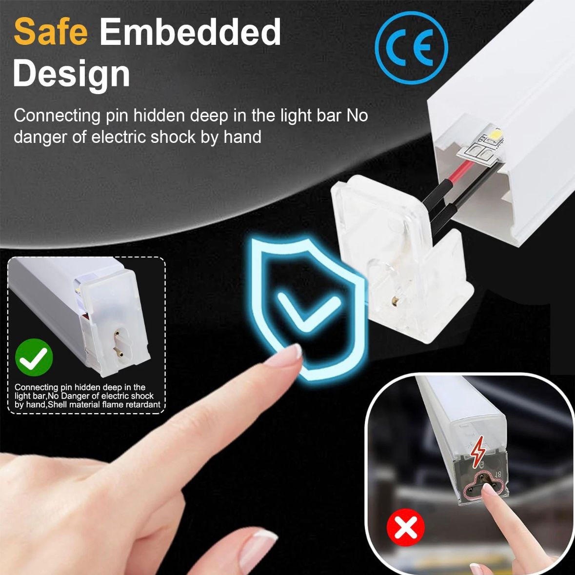 5x Hexagon LED Lampe Werkstatt Garagenleuchte