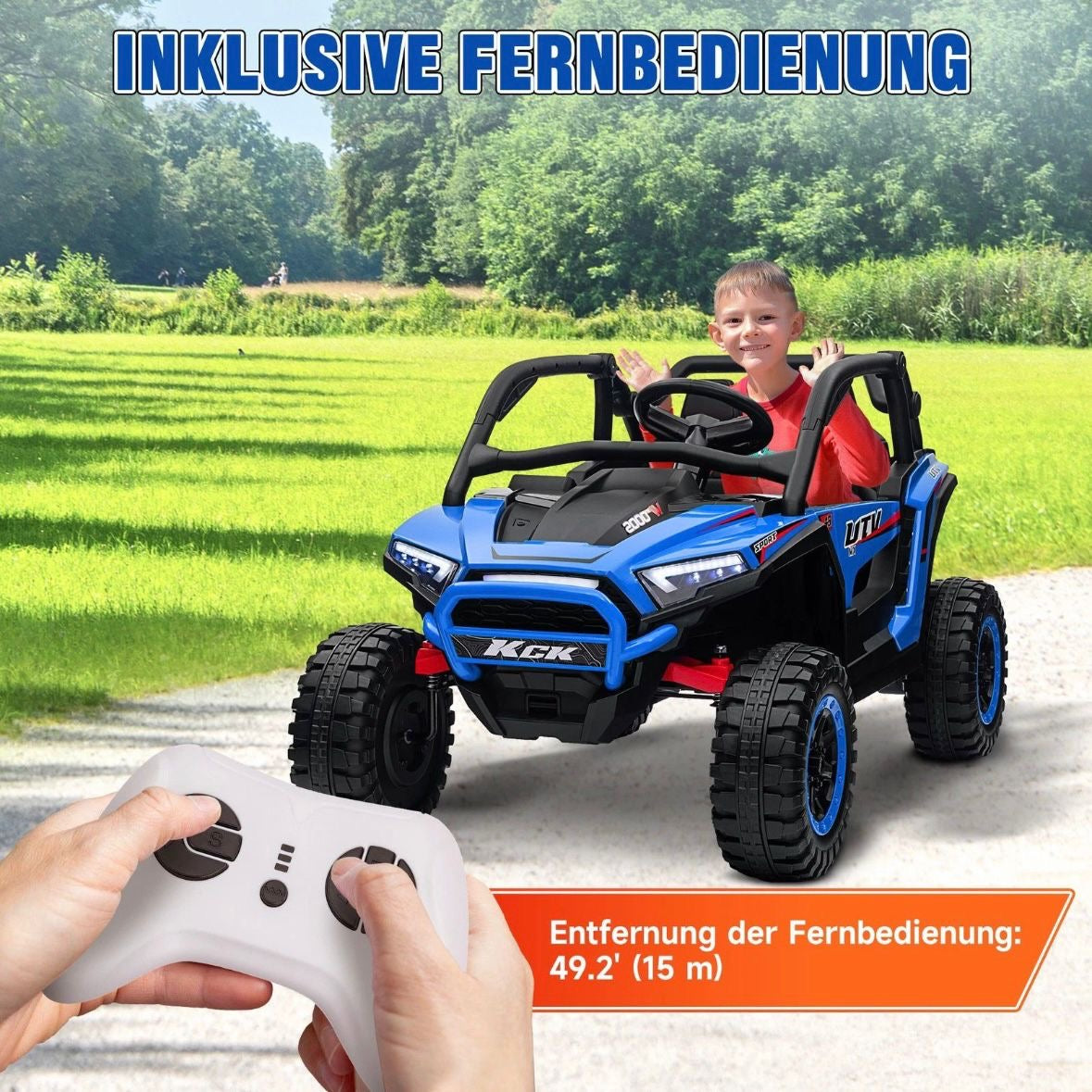 Elektro Kinderauto Geländewagen 2,4G Fernbedienung 5-7 km/h Auto