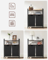 Wäschekorb 2x46L Wäschesammler Wäschebox Wäschetrenner Sortierkorb