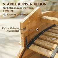 Sonnenliege Akazienholz Klappbar Ergonomisch Gartenliege Liege