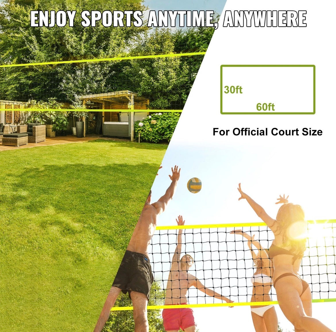 Volleyballset Netz Tragbar Volleyballnetz Outdoor
