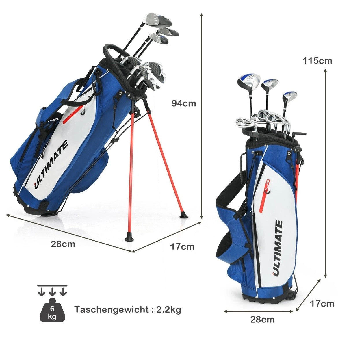 Golfschlägerset Golfset Komplettset Golf Einsteigerset Set Golfschläger