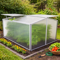 Mini Gewächshaus Frühbeet Aluminium Polycarbonat Balkon Garten