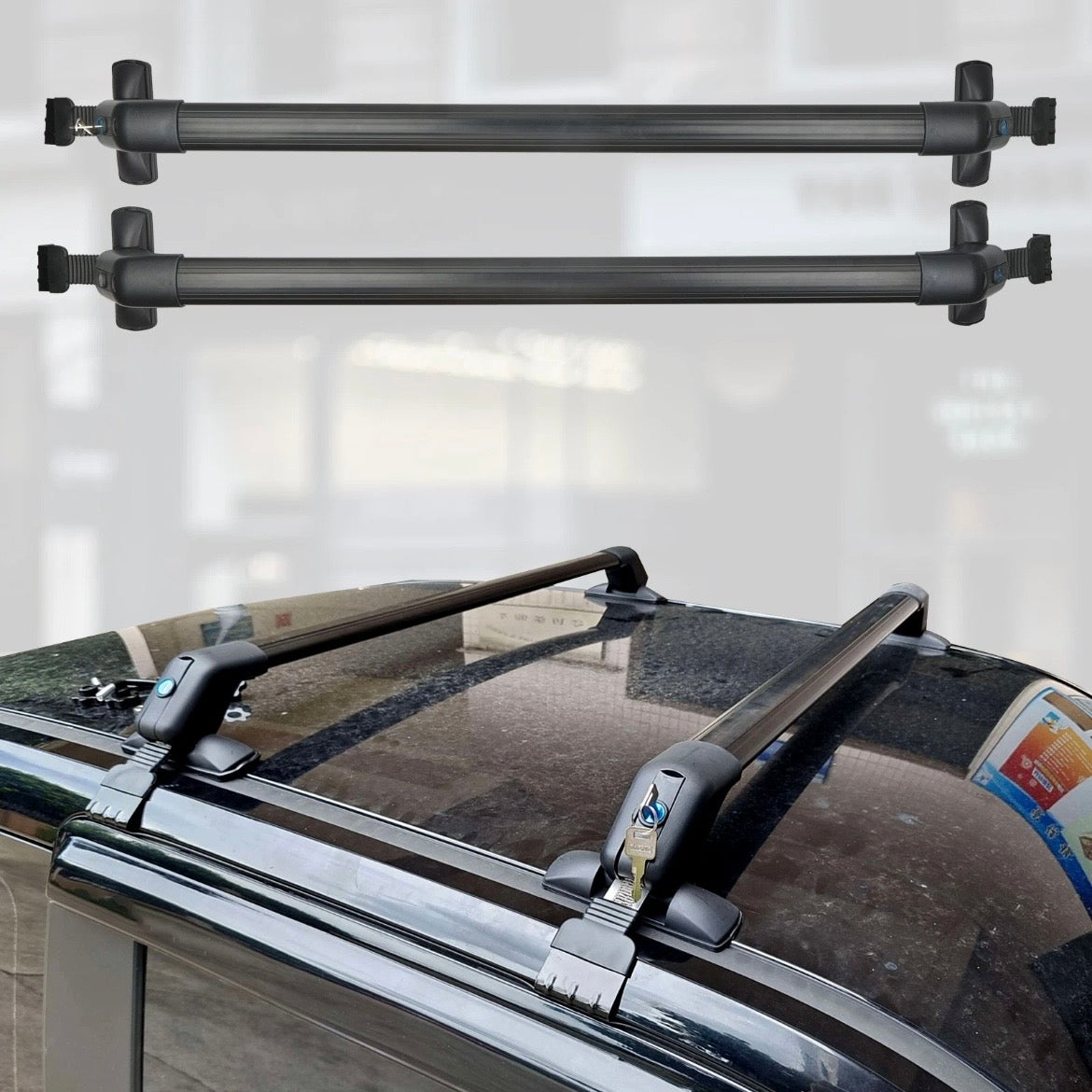 2 x Alu Relingträger Universal Dachträger 150kg Lastenträger