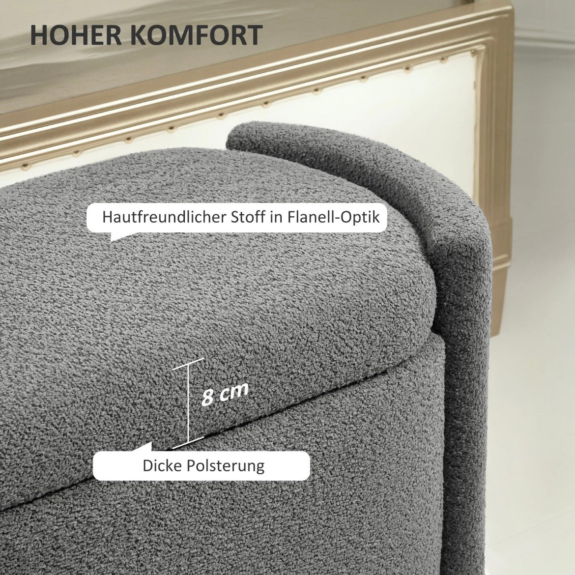Sitzbank Bettbank Polsterbank Bank Schlafzimmer Möbel