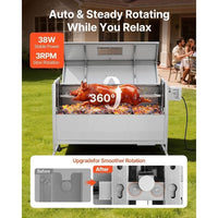 Spanferkel Grill Drehspieß Rotisserie XXL 60kg Edelstahl Elektrisch Grillrost