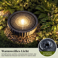 Springbrunnen Gartenbrunnen LED Beleuchtung Brunnen Gartendeko