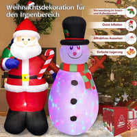 Aufblasbare Weihnachtsdekoration 150cm Weihnachtsmann Schneemann LED