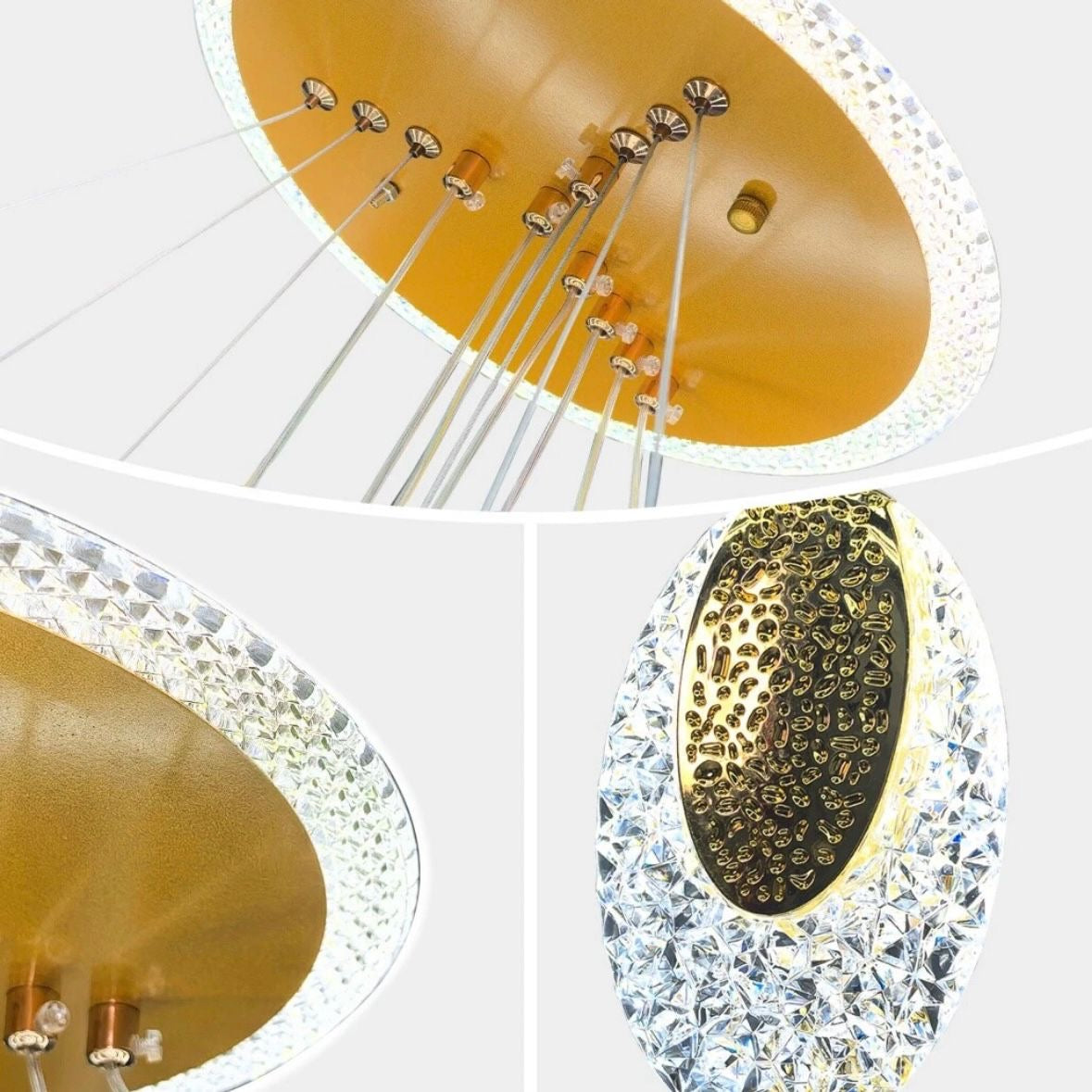 LED Kronleuchter Deckenlampe Hängelampe Ring Pendelleuchte Einstellbar