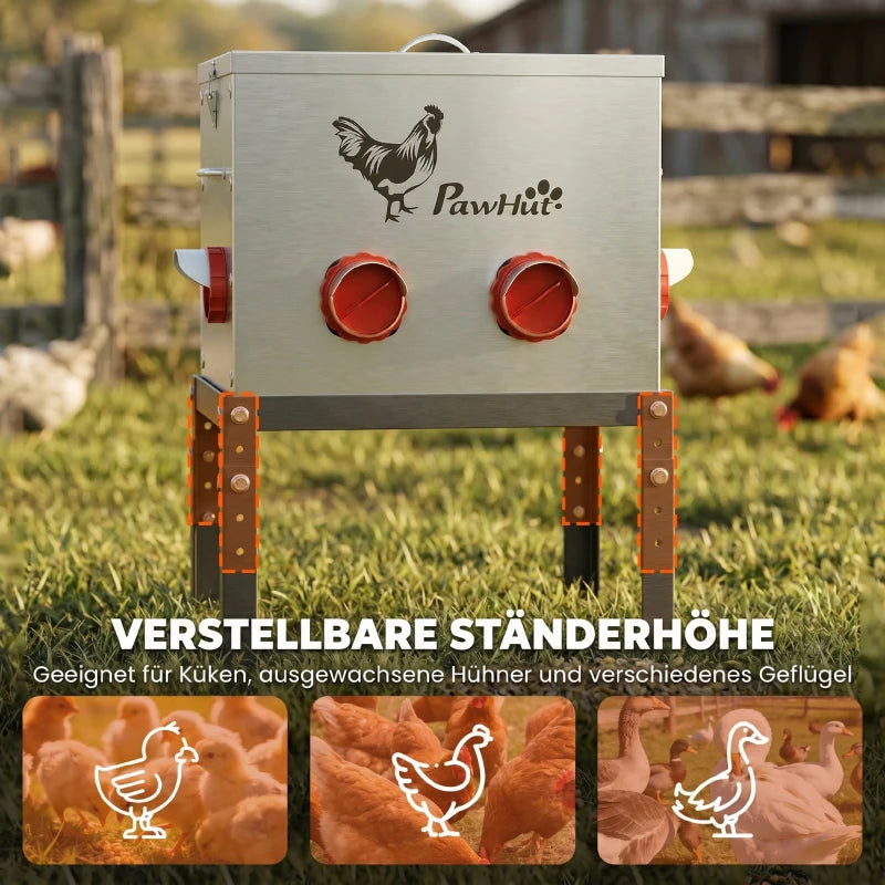 Futterautomat Hühner 18kg Fressplatz Nutztiere Landwirtschaft Automat