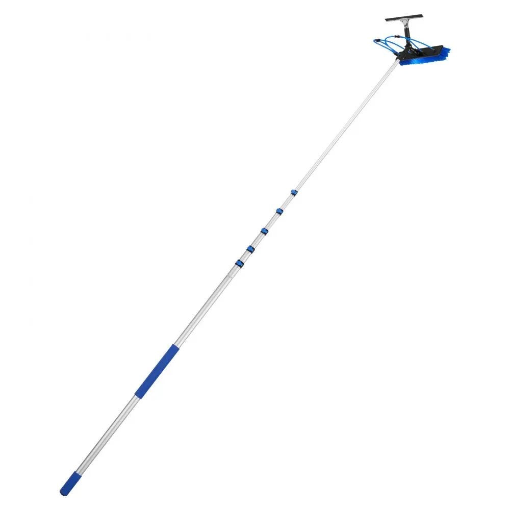 Solarpanel Reinigungsset Teleskop Bürste 10m mit Wasserdurchlauf Reinigung