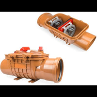 Rückstauklappe Doppelt 110mm DN110 HT KG Rohr Abwasser Rückstausicherung