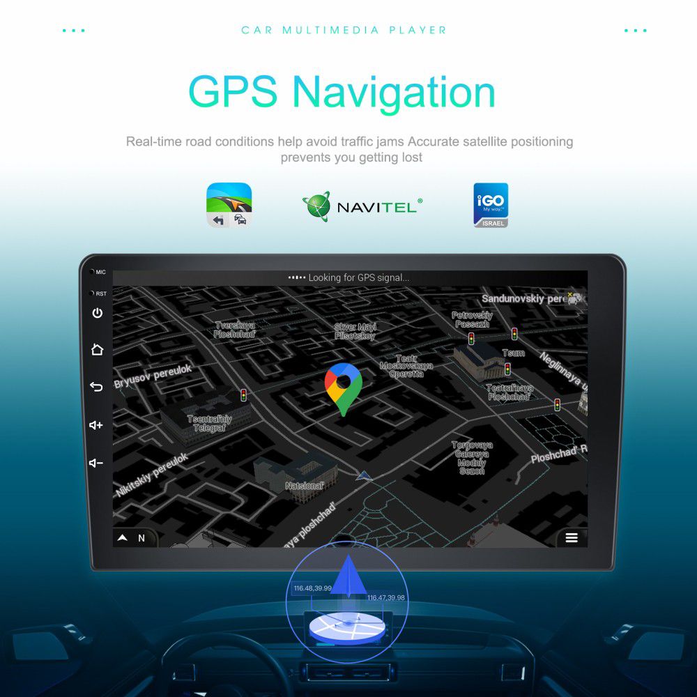 Autoradio Android 10 Zoll GPS Navigation WIFI CarPlay Navi 2G 64G