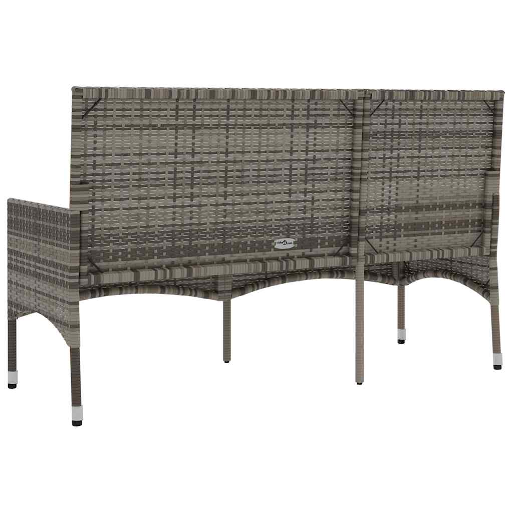 Gartenbank 3-Sitzer Poly Rattan Outdoor Sitzbank Terrassenbank