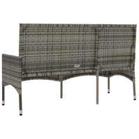 Gartenbank 3-Sitzer Poly Rattan Outdoor Sitzbank Terrassenbank