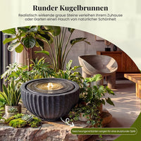 Springbrunnen Gartenbrunnen LED Beleuchtung Brunnen Gartendeko
