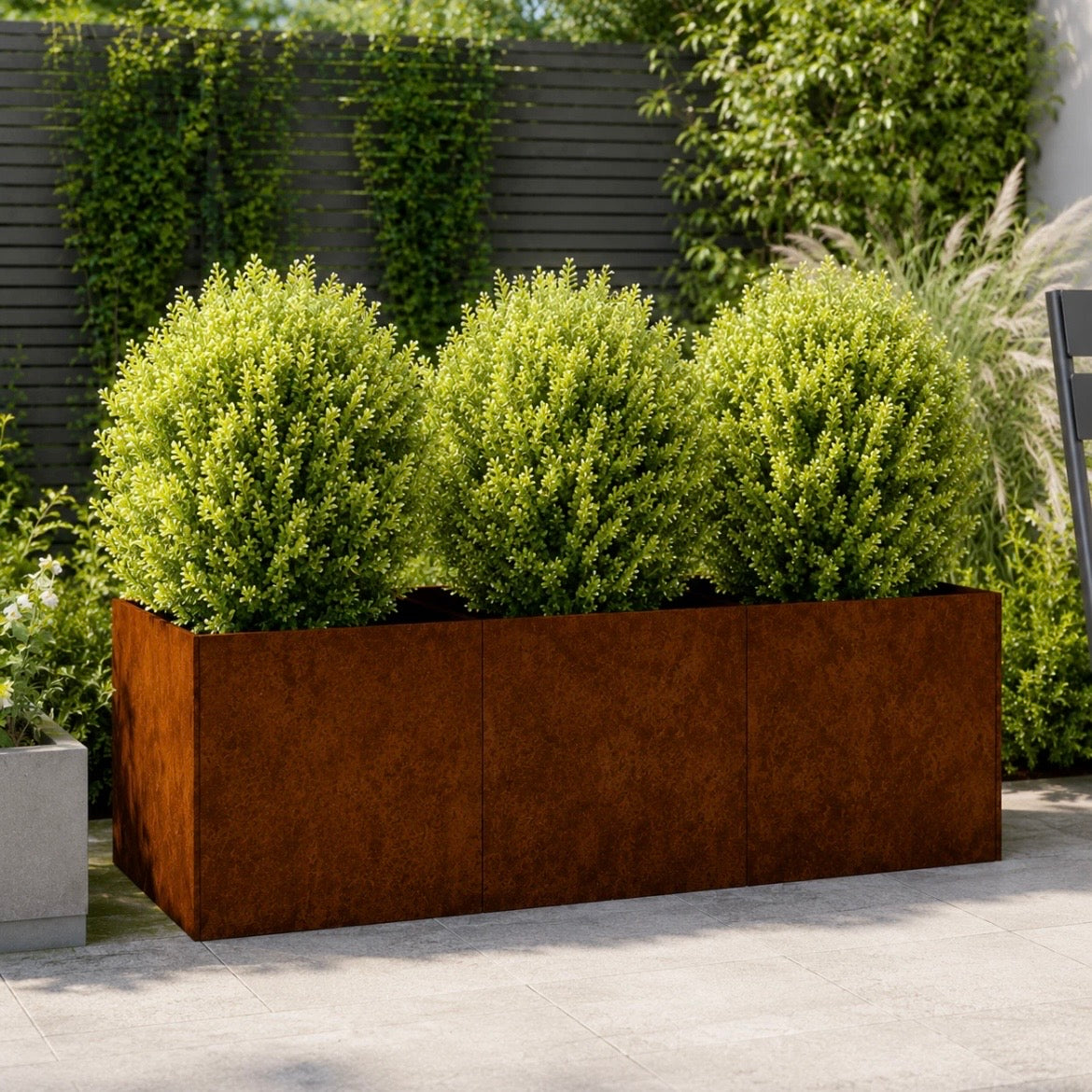 Pflanzkübel Hochbeet Blumenkasten Wetterfester Stahl Gartenbeet