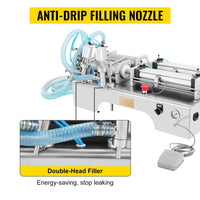 Füllmaschine 10W Flüssigkeitsabfüllmaschine 100-1000ML Doppelkopf Abfüller