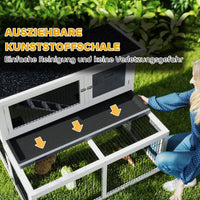 Hasenstall 2 Ebenen klappbar Dach Kaninchenstall Vollholz