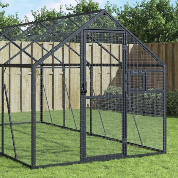 Voliere 6x1,79m Vogelhaus zu Vogelvoliere Gehege Stall Garten