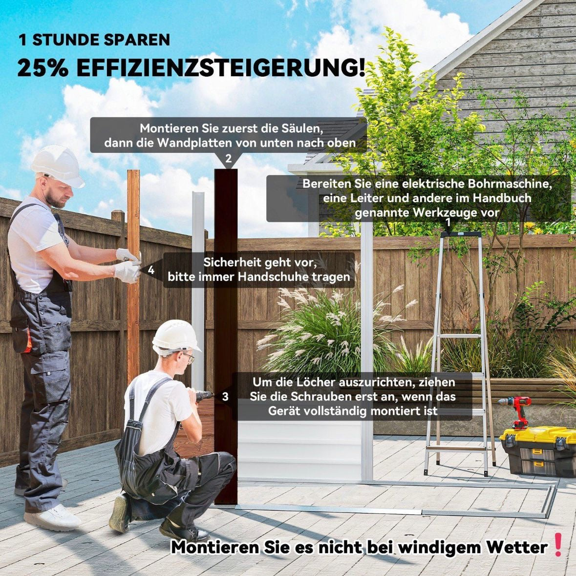 Gerätehaus Holzoptik Gartenschuppen Schuppen Gartenhaus Werkzeughaus