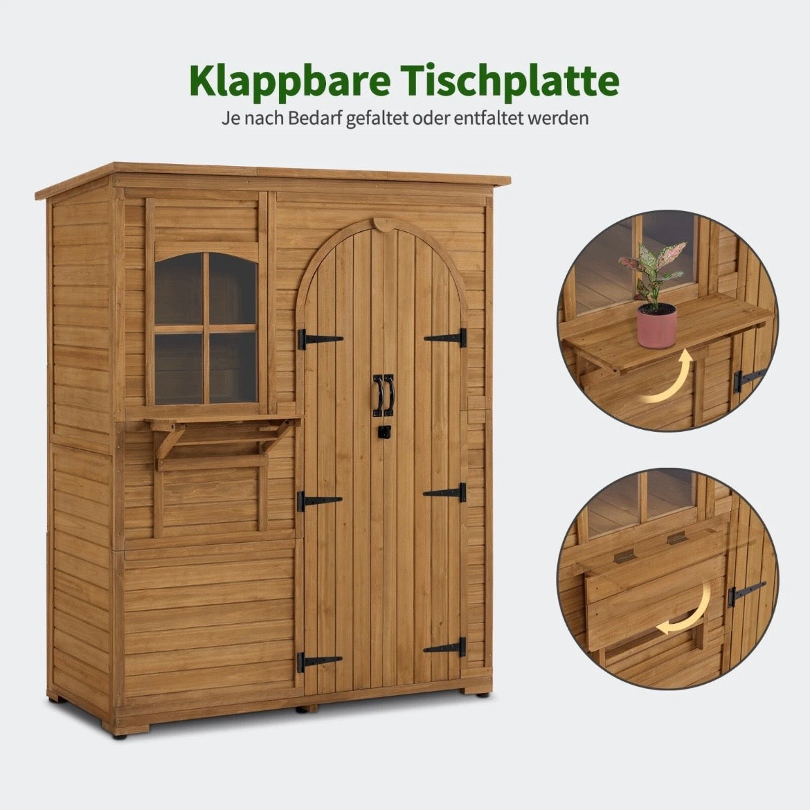 Gartenschrank Geräteschuppen 73×144×185cm Gartenschuppen Schuppen
