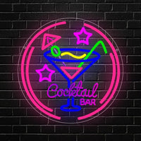 LED Neon Schild Cocktail Bar Neonlicht USB Club Drink
