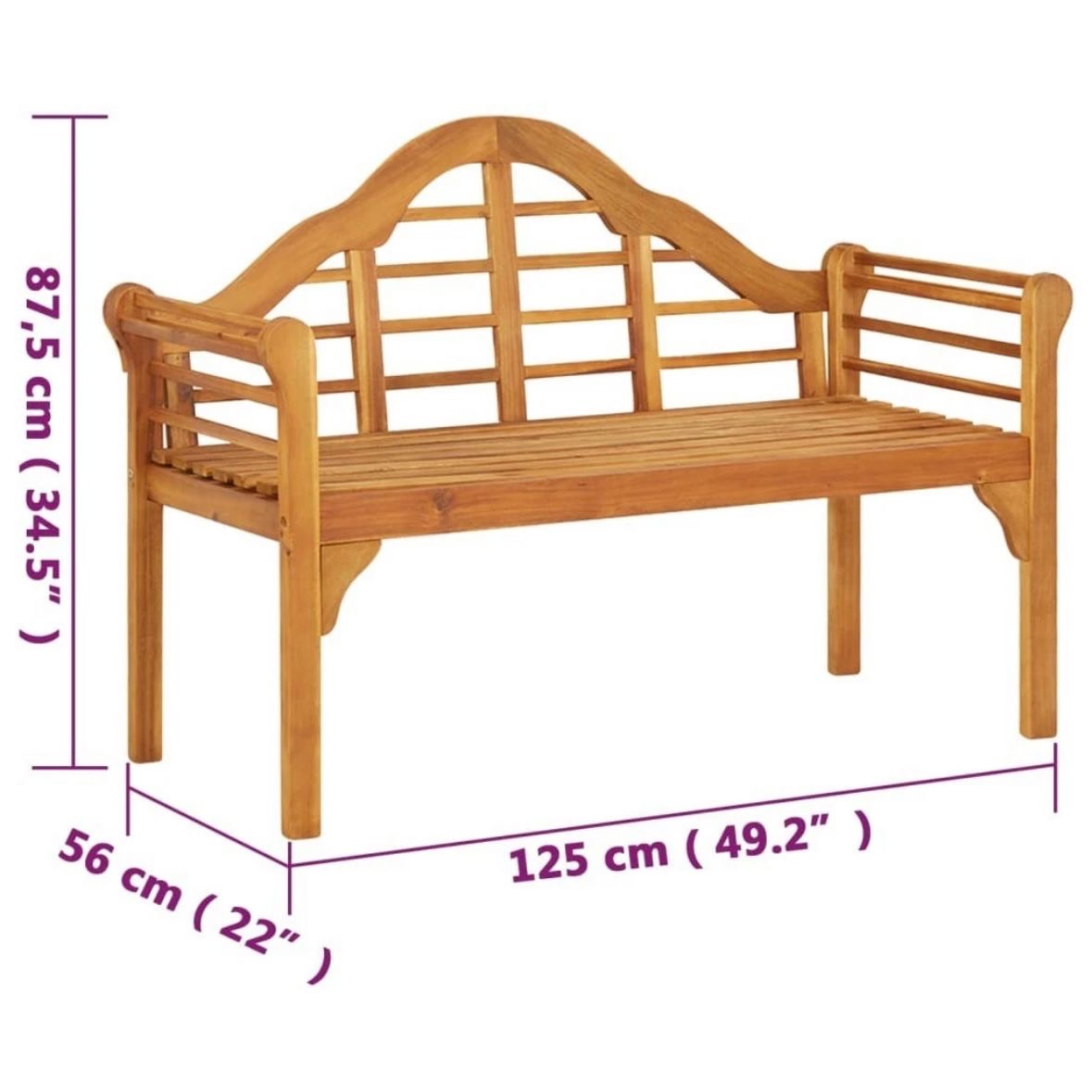 Gartenbank Holz Garten Sitzbank Terrasse Balkon Bank