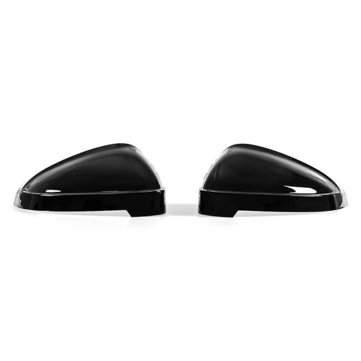 2x Schwarz Spiegelkappen für Audi A4 B9 8W S4 A5 F5 S5 2016-2024