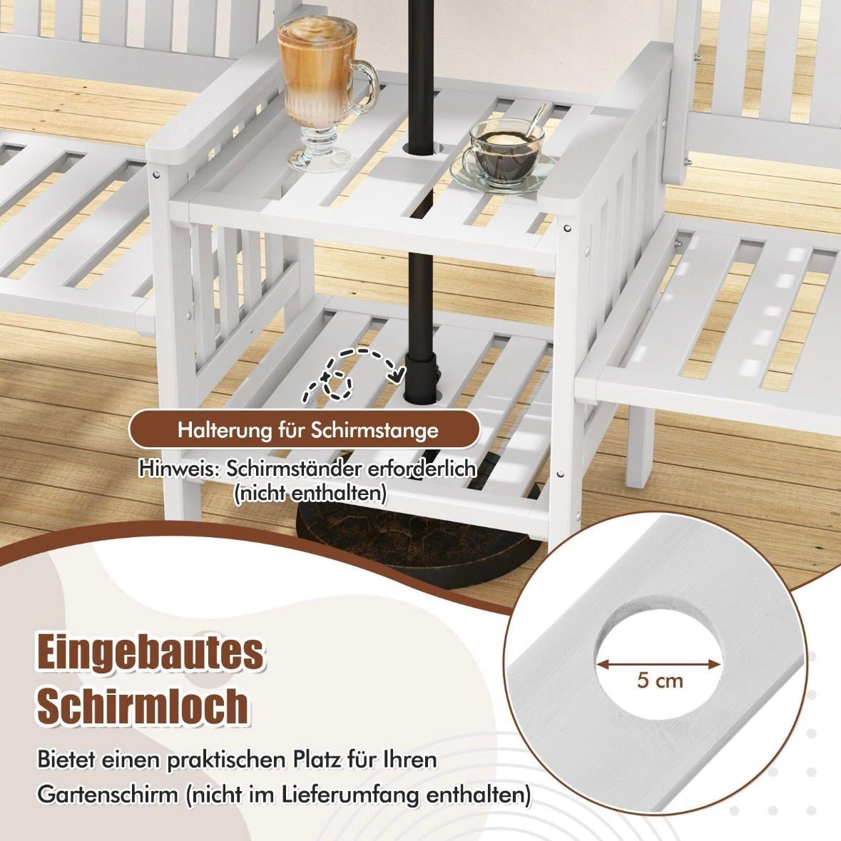 Gartenbankset Gartentisch Terrassenbank Balkonbank Set