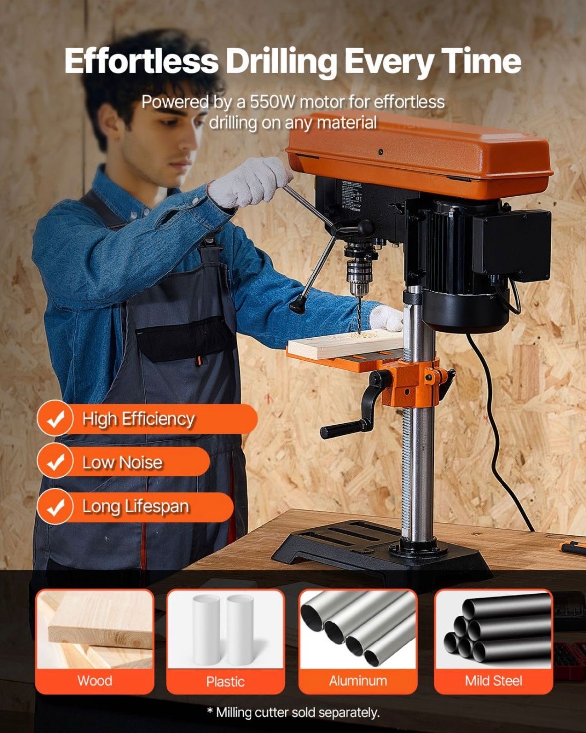 550W Standbohrmaschine Säulenbohrmaschine