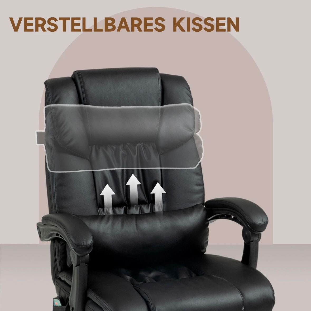 Vinsetto Bürostuhl Ergonomisch Massagefunktion Fußstütze Sessel