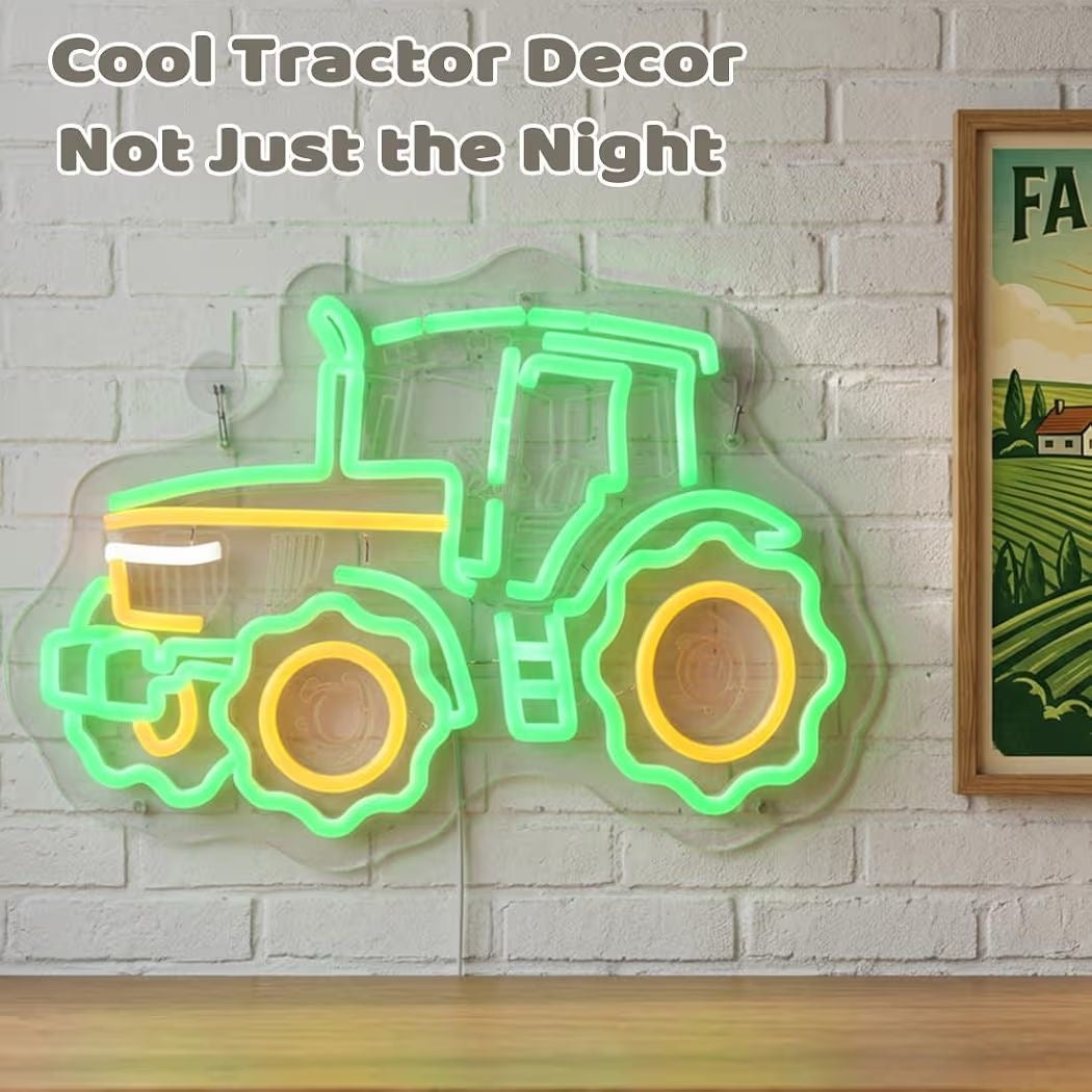 LED Neon Schild Traktor Schlepper USB