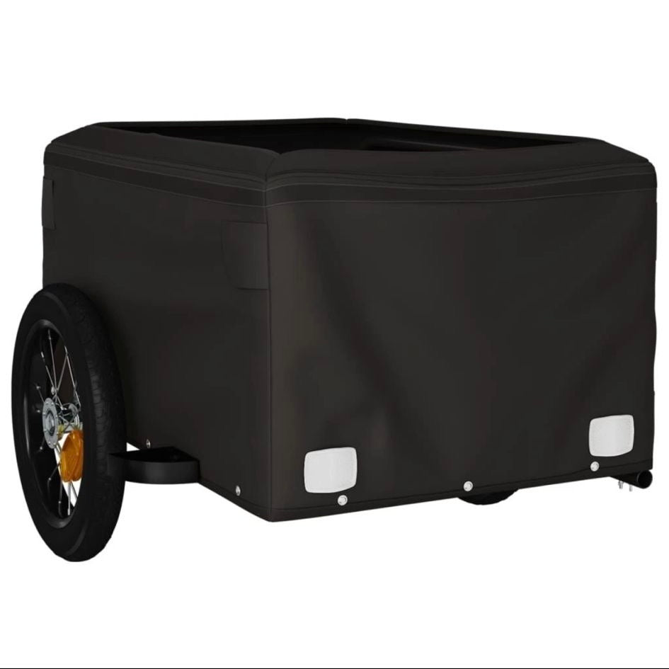 Fahrrad Transportanhänger Schwarz Anhänger Lastenanhänger Cargo Bike