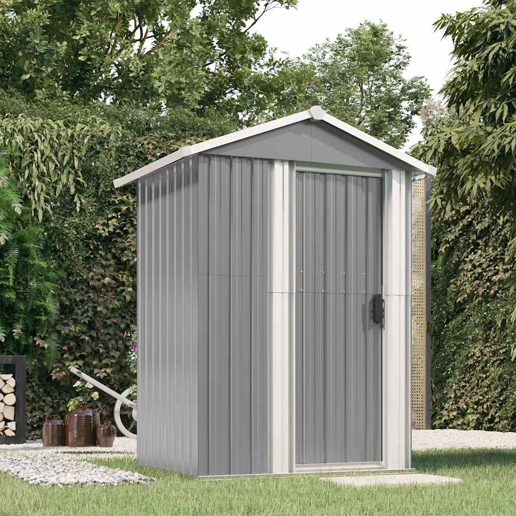 Geräteschuppen 126x97,5x177cm Verzinkt Gartenhaus Schuppen Metall Gartenmöbel