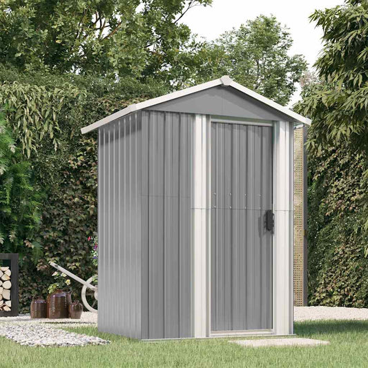 Geräteschuppen 126x97,5x177cm Verzinkt Gartenhaus Schuppen Metall Gartenmöbel