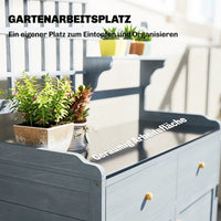Pflanztisch Unterschrank Gartenschrank Arbeitsplatte 2 Schubladen