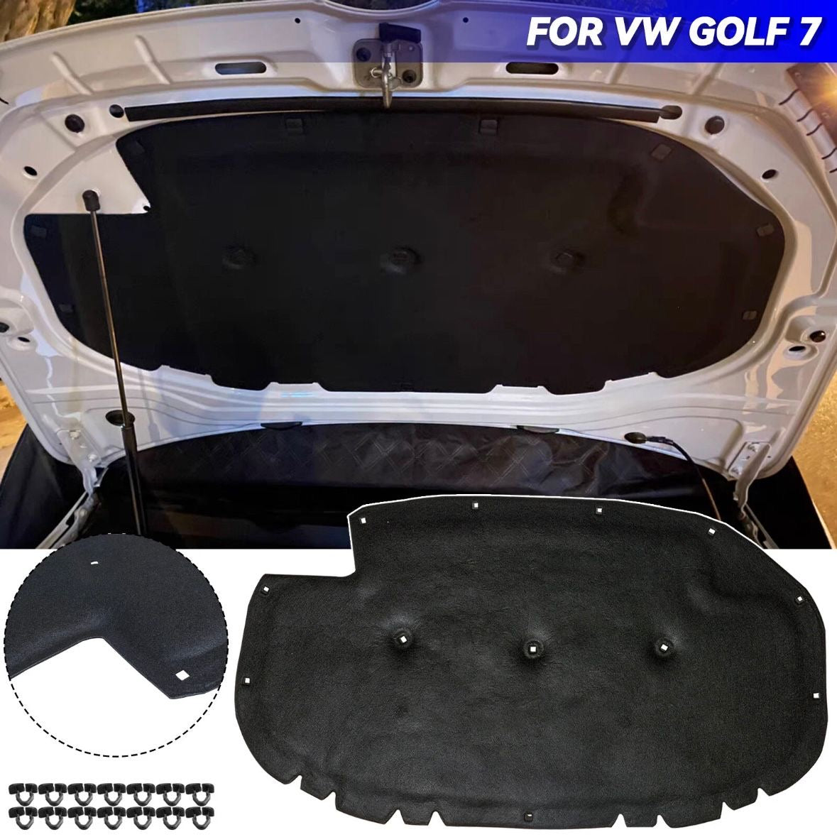 Dämmatte für VW GOLF 7 VII Motorhaube Schalldämmmatte Motorhaubendämmung