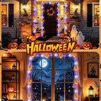 Halloween Lichterkette Batteriebetrieben Geistkette Deko