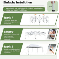 3х6m Faltpavillon Wasserdicht Outdoor Pavillon Garten