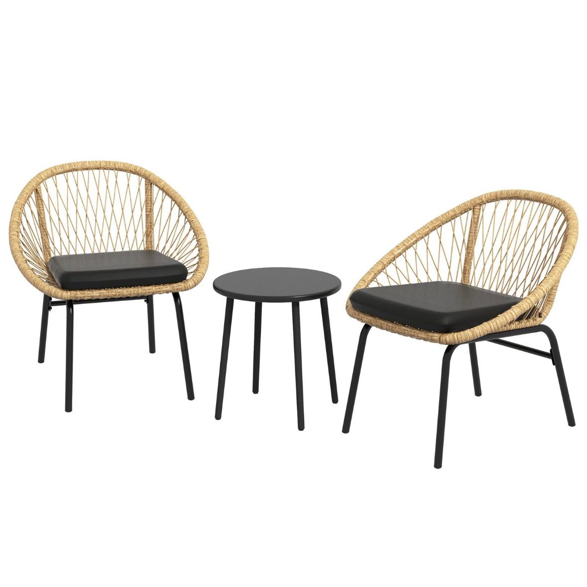 Gartenmöbel-Set 2 Stühlen Tisch