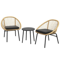 Gartenmöbel-Set 2 Stühlen Tisch