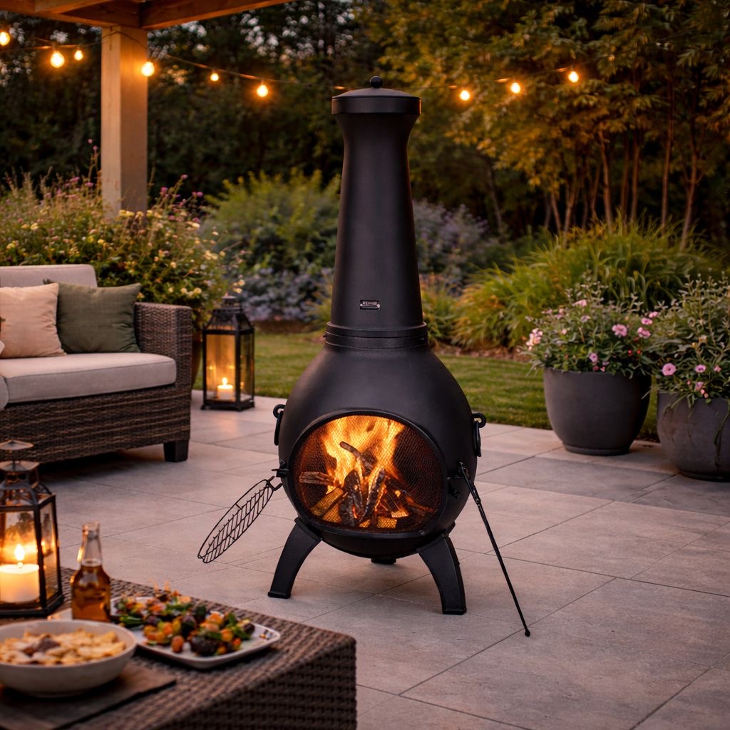Gartenkamin Outdoor Feuerstelle Kaminofen Terassenofen Kamin