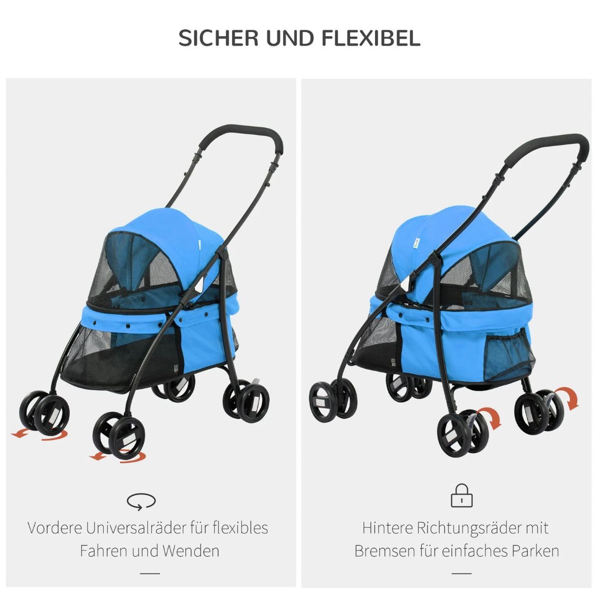 Hundebuggy Klappbar Haustierwagen Buggy