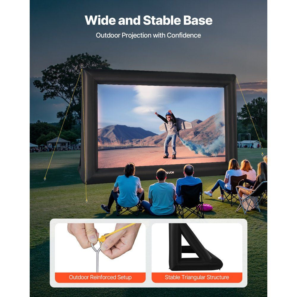 XXL Aufblasbare Projektionsleinwand Outdoor Heimkino Leinwand Gebläse