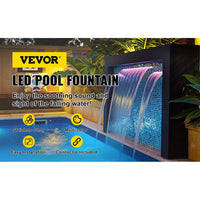 Schwalldusche Poolfontäne LED 60x11x8cm Poolbrunnen Wasserfontäne Garten