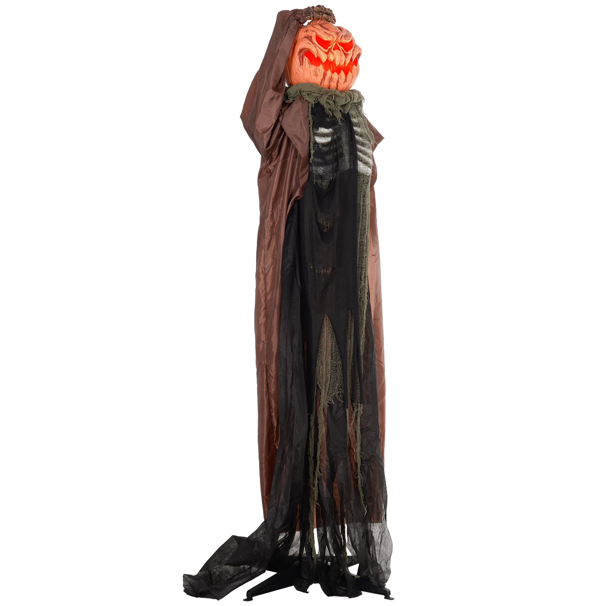 Halloween Animatronic Totenkopf Kürbis Deko Sensenmann Sound