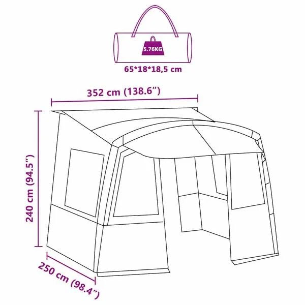 Heckzelt für Wohnwagen Outdoor