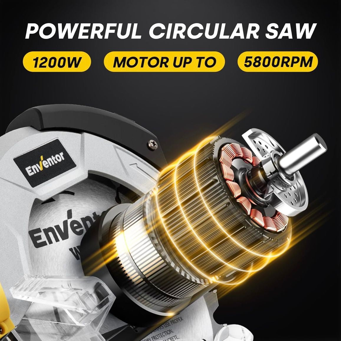 Handkreissäge 1200W Laserführung 185mm 2 Sägeblätter Kreissäge